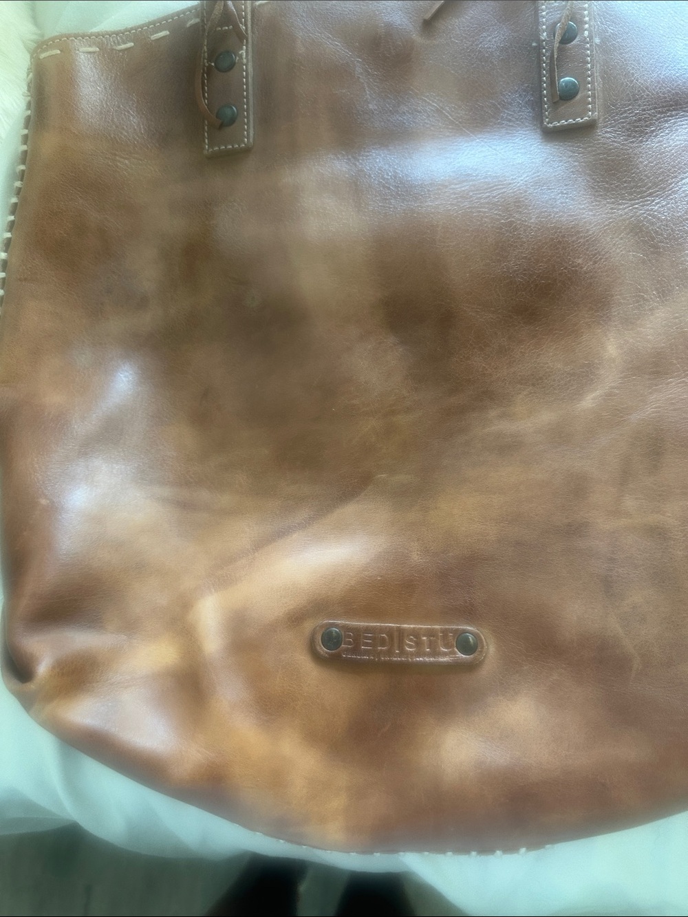 Bed Stu Distressed Chestnut Leather Tote - Picture 3 of 4